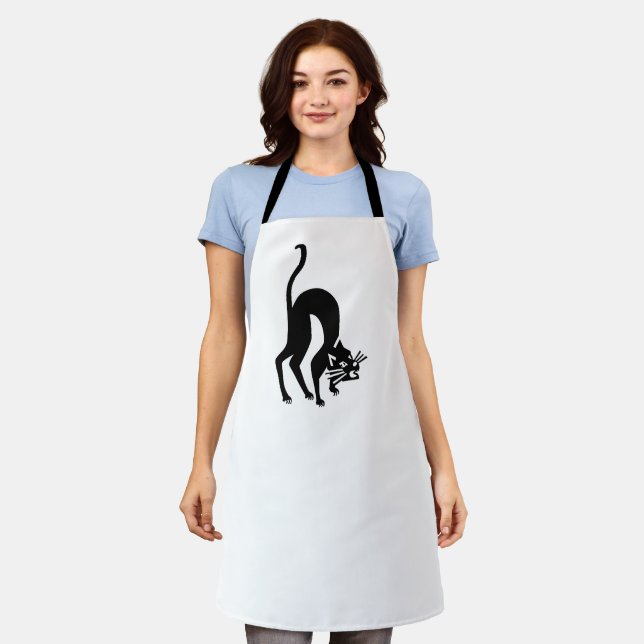 Threatening cat apron (Worn)