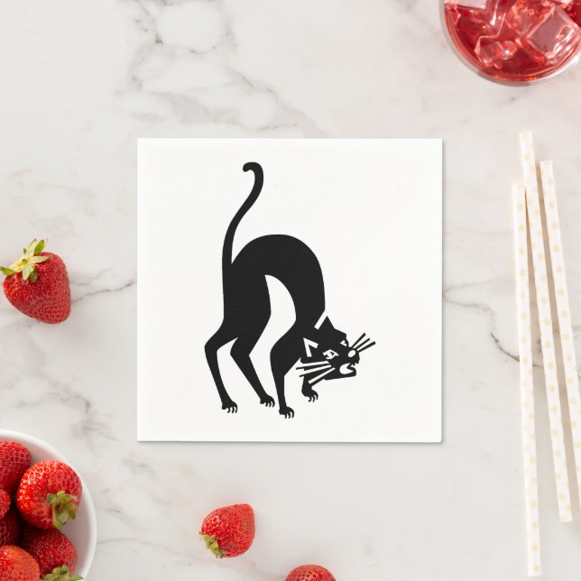 Threatening cat napkin (Insitu)