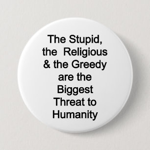 Threats to humanity 3 inch round button