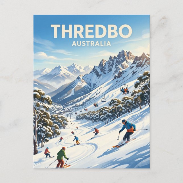 Thredbo Alpine Resort Australia Postcard (Front)