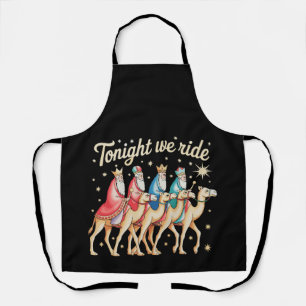 Three 3 Wise Men Tonight We Ride Christmas Xmas Apron