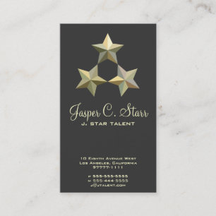 Three 3d Stars Business Card
