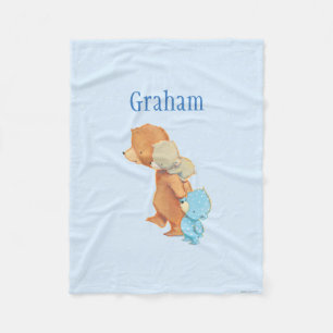 Three Adorable Bear Friends Fleece Blanket