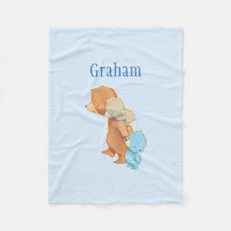 Three Adorable Bear Friends Fleece Blanket