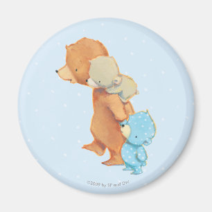 Three Adorable Bear Friends Magnet