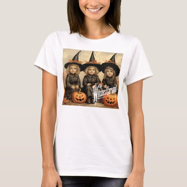 Three Adorable Vintage Witches T-Shirt (Front)
