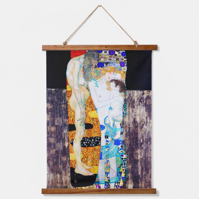 Three Ages of Life, Gustav Klimt Hanging Tapestry (Front)