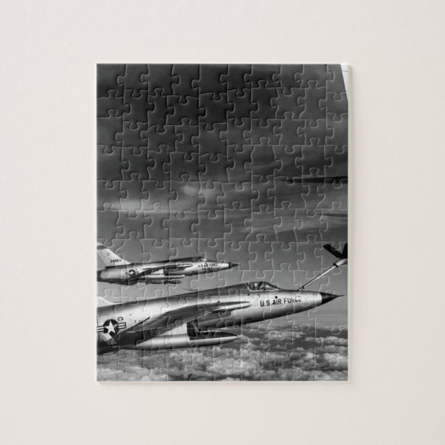 Three Air Force F-105 Thunderchief pilots enroute Jigsaw Puzzle (Vertical)