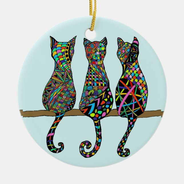 Three Amigos Ceramic Ornament (Front)