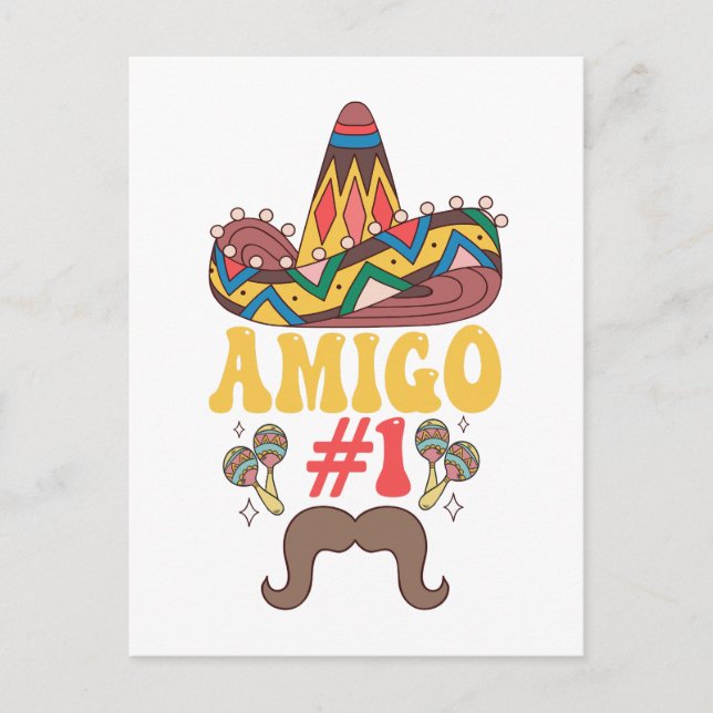 Three Amigos Mexican Funny Matching Cinco De Mayo  Postcard (Front)