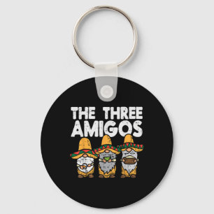 Three Amigos Mexican Gnomes Cute Cinco De Mayo Fie Keychain