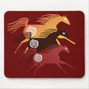 Three Ancient Horses  Mousepad
