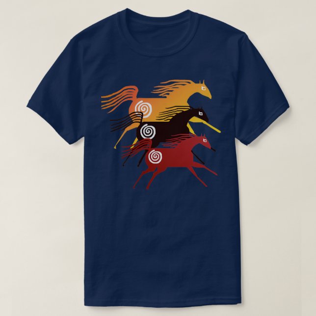 Three Ancient Horses  T-Shirt (Design Front)