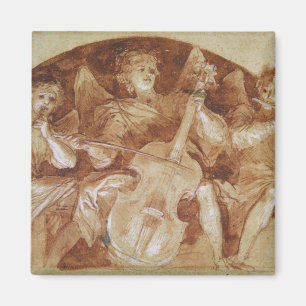 Three Angel Musicians Magnet