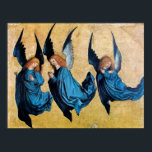 THREE ANGELS IN BLUE POSTER<br><div class="desc">Late medieval painting 1460 - 1490 .</div>