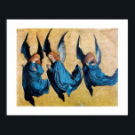 THREE ANGELS IN BLUE POSTER<br><div class="desc">Late medieval painting 1460 - 1490 .</div>