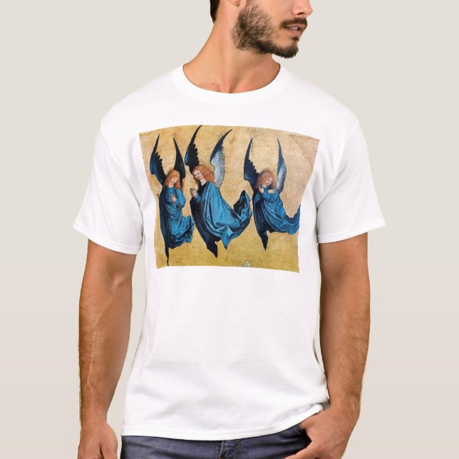 THREE ANGELS IN BLUE T-Shirt (Front)
