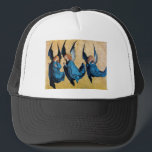 THREE ANGELS IN BLUE TRUCKER HAT<br><div class="desc">Elegant,  artistic and classic design rielaborated from a Renaissance painting.</div>