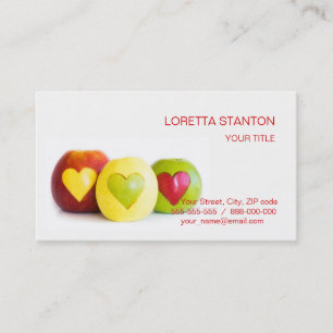 Three apples business card