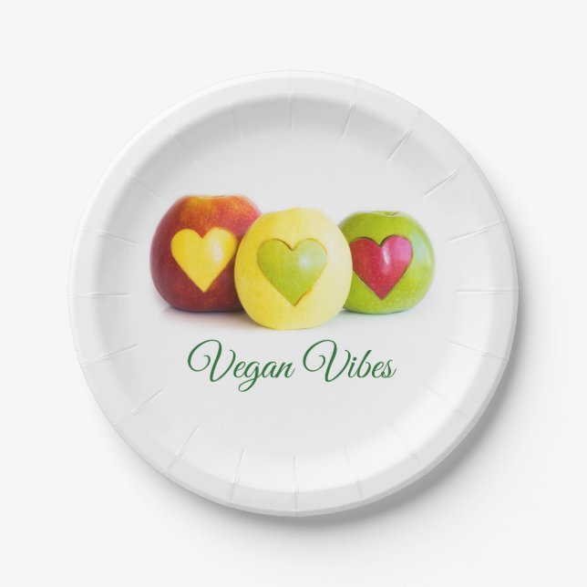 Three apples paper plate (Front)