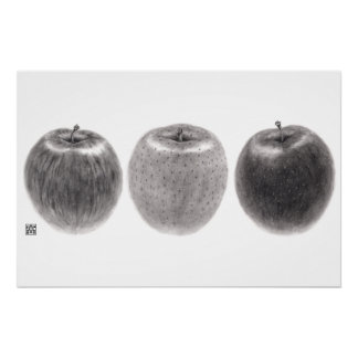 Three Apples Side Poster