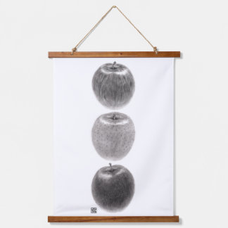 Three Apples Vertical Hanging Tapestry