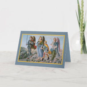Three Archangels and Tobias (M 017) Blank Card
