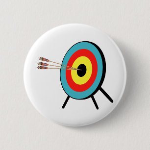 Three Arrow Bullseye 2 Inch Round Button