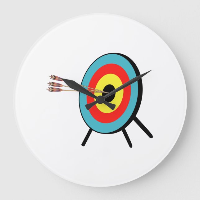 Three Arrow Bullseye Large Clock (Front)