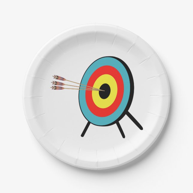 Three Arrow Bullseye Paper Plate (Front)
