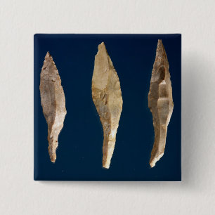 Three arrow heads 2 inch square button
