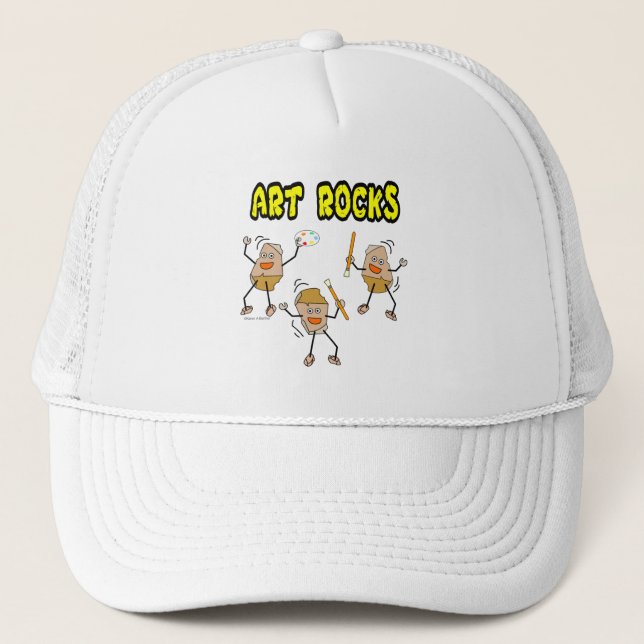 Three Art Rocks Trucker Hat (Front)