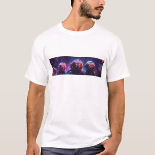 Three Astro-Lemurs in Space Helmets -Sci-Fi Animal T-Shirt