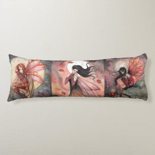 Three Autumn Fairies by Molly Harrison Fantasy Art Body Pillow