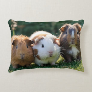 Three Baby Guinea Pigs, Accent Pillow