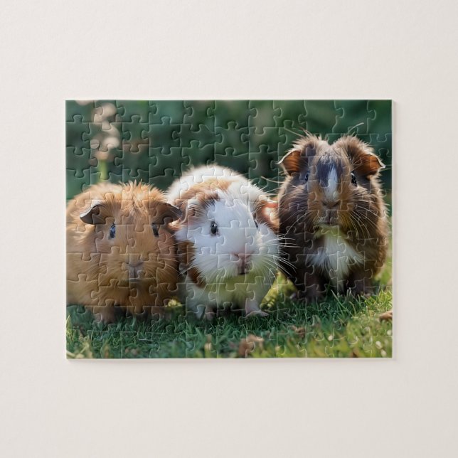 Three Baby Guinea Pigs, Jigsaw Puzzle (Horizontal)