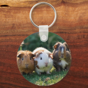 Three Baby Guinea Pigs, Keychain