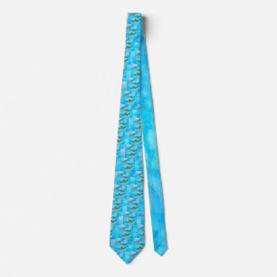 Three Baby Sea Turtles Swimming Tie