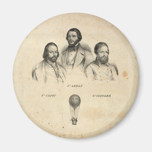 Three Balloonists magnet (Front)