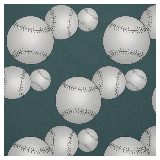 Three Baseballs  Fabric (Swatch)