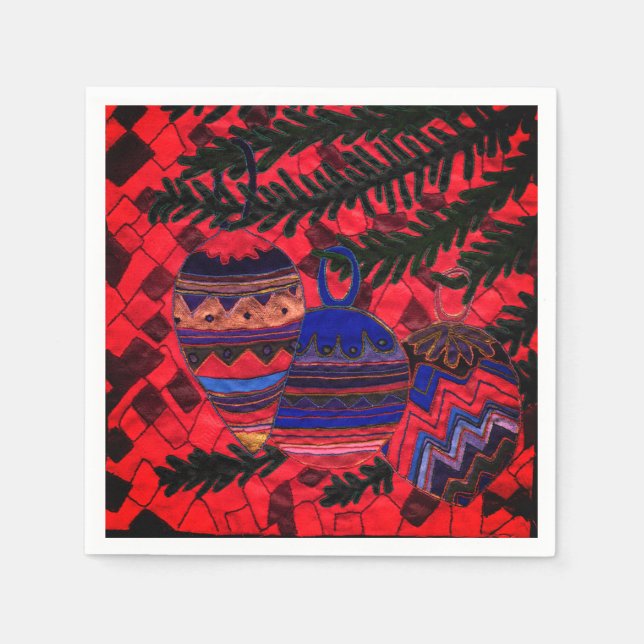 Three baubles napkin (Front)