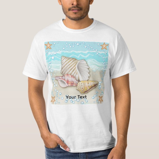 Three Beach Seashells T-Shirt (Front)