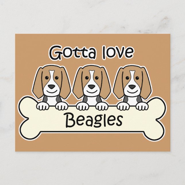 Three Beagles Postcard (Front)