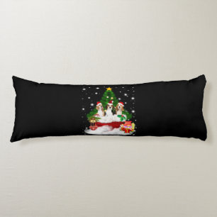 Three Beagles Santa Claus With Christmas Tree Body Pillow