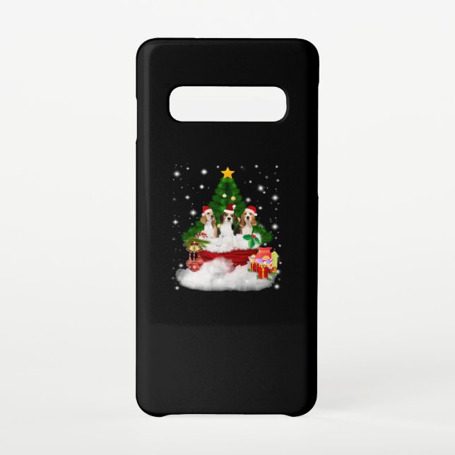 Three Beagles Santa Claus With Christmas Tree Samsung Galaxy Case (Back)