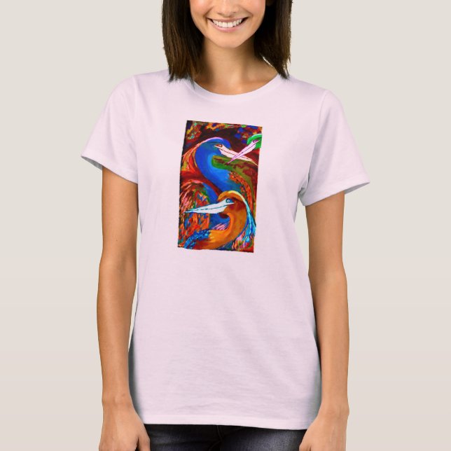 Three beautiful herons T-Shirt (Front)