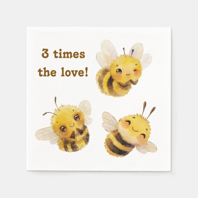 Three Bees Napkins (Front)