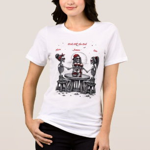 Three Best Friends Skeletons Tri-Blend Shirt