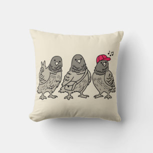 Three best friends throw pillow