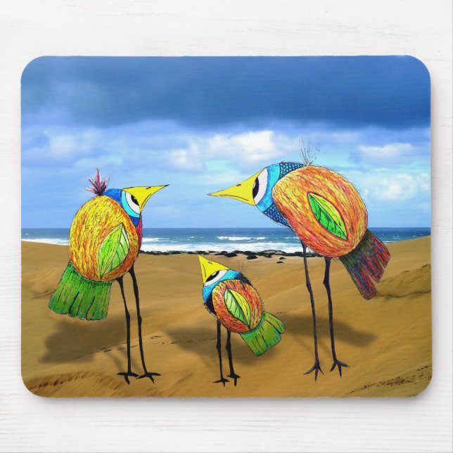 Three Birds Mouse Pad (Front)